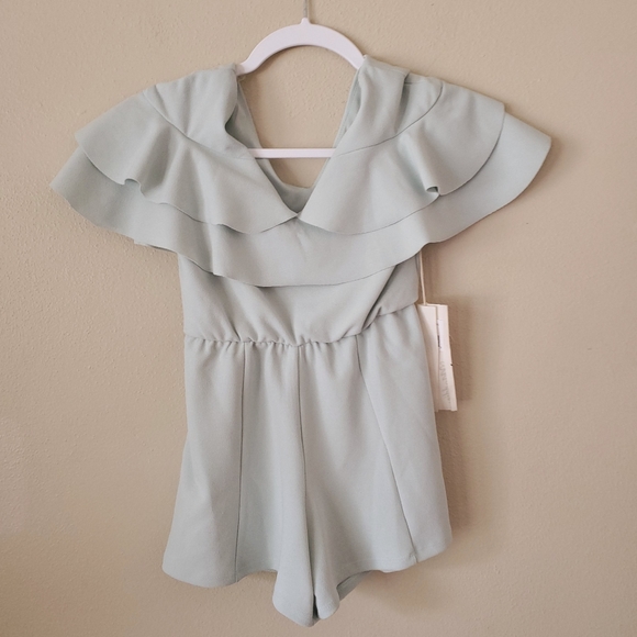 Maddie Pants - Maddie Mint Green Short Sleeve Summer Romper NWT S